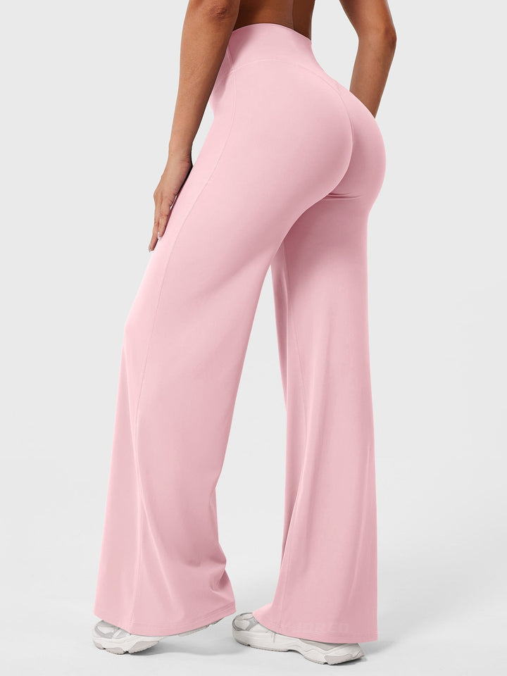 Women's high waist flared pants, promoting freedom of movement, summer, comfortable versatile