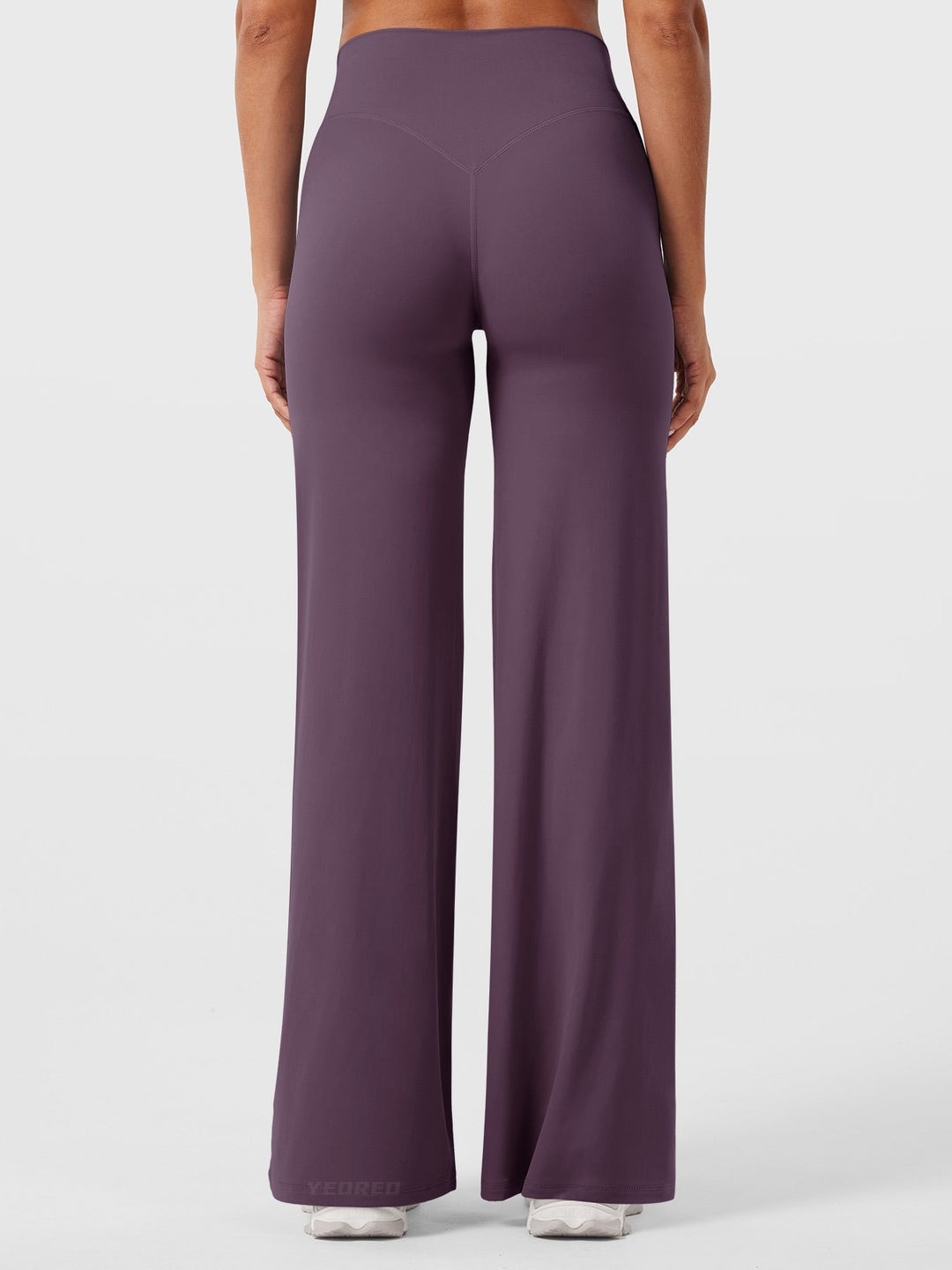 Texture detail on women's high waist flared pants, summer casual, comfortable versatile touch