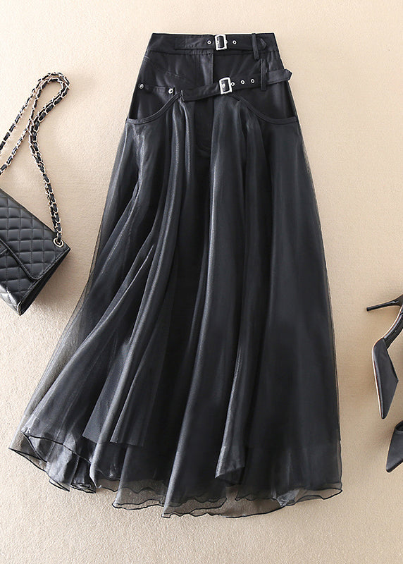 Women's high waist flowy long skirt, elegant evening wear for formal events & special occasions.