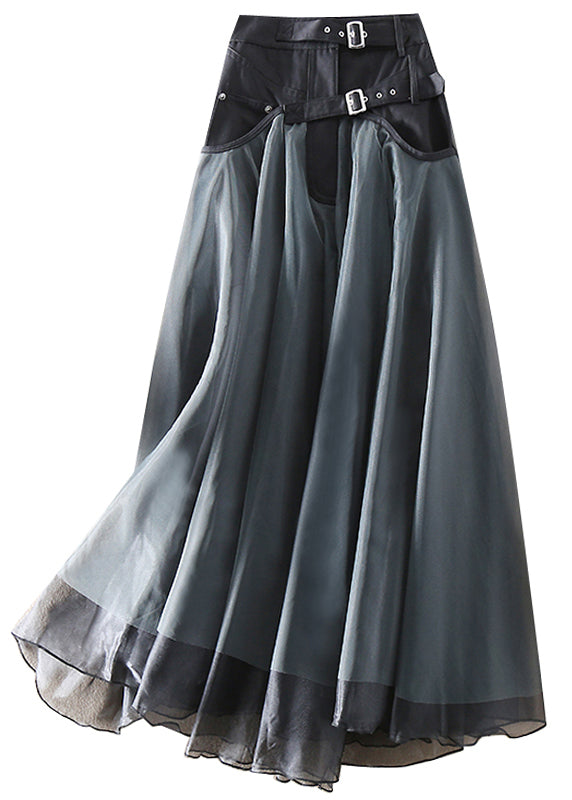 Flowy elegant long skirt for women, high waist design ideal for special occasion & evening wear.