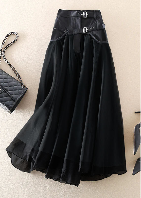 Sophisticated women's high waist long skirt, offering a flowy and elegant look for formal evening wear.