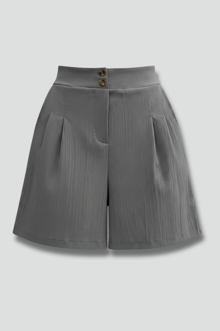 Women's high waist wide leg shorts in a solid color, perfect for summer casual wear.