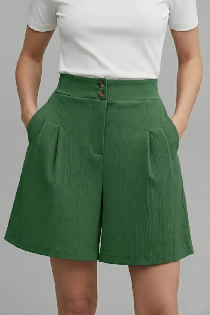 Women's loose fitting high waist wide leg shorts, perfect for a chic and breathable summer look.