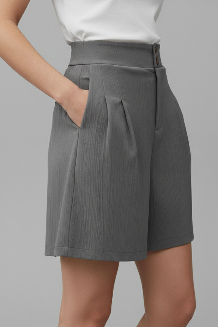 Casual women's high waist wide leg shorts, a must-have for warm weather fashion.