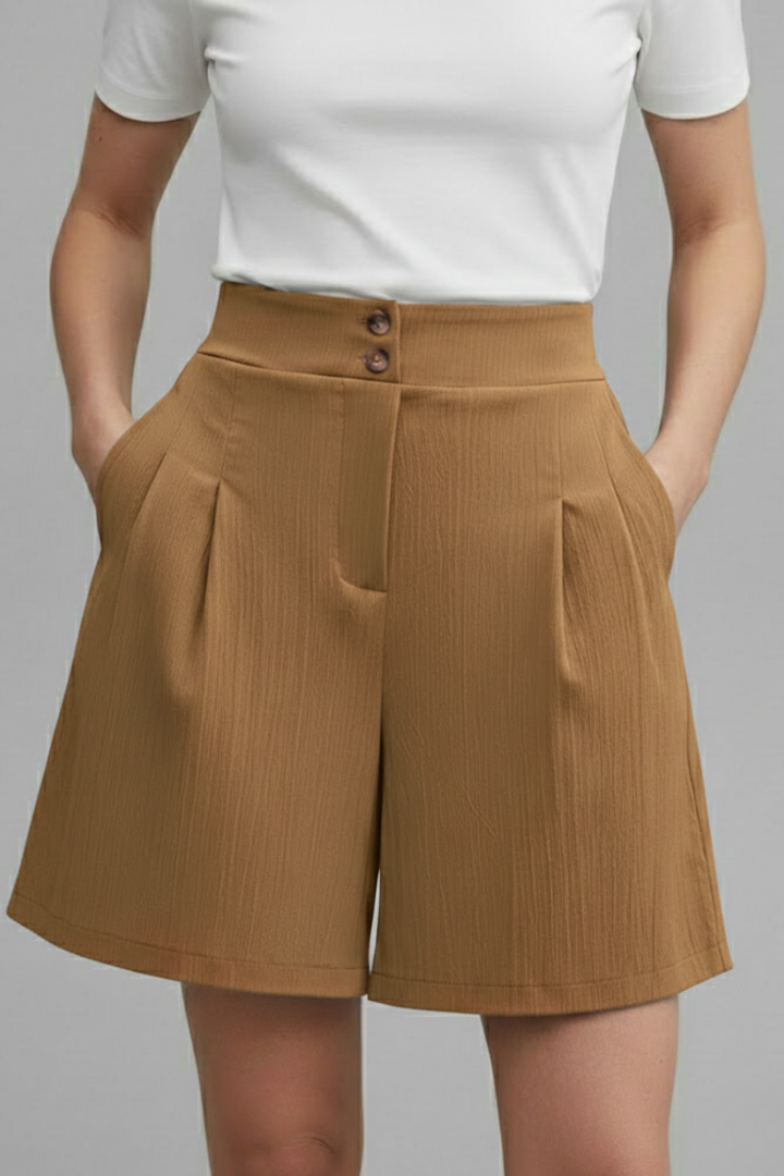 Everyday wear women's high waist wide leg shorts, designed for ultimate summer comfort.