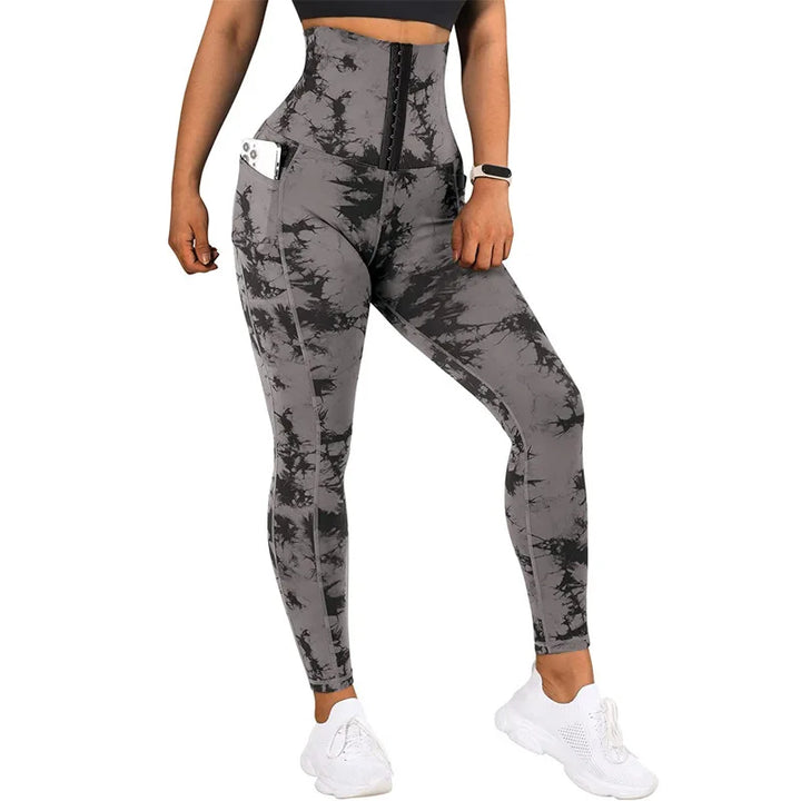 Women's high-waisted black shapewear leggings. Sculpting, comfortable, and stylish for everyday wear or activewear.