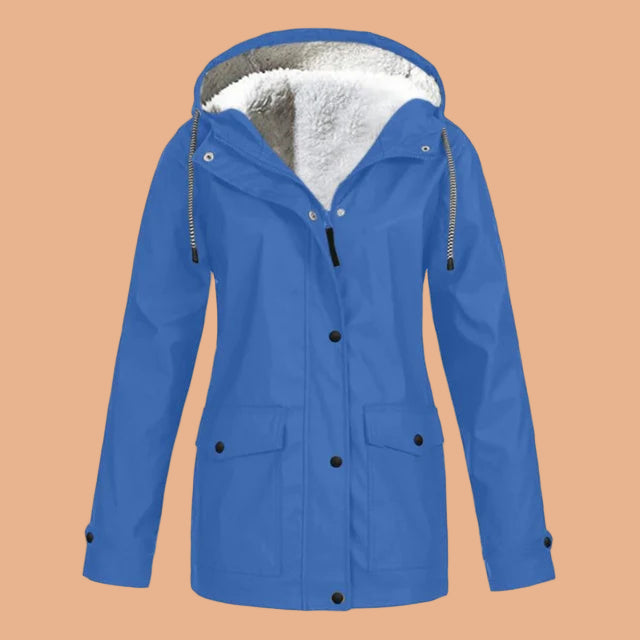 Warm women's hooded jacket, insulated for winter. A versatile, casual parka perfect for everyday fashion.