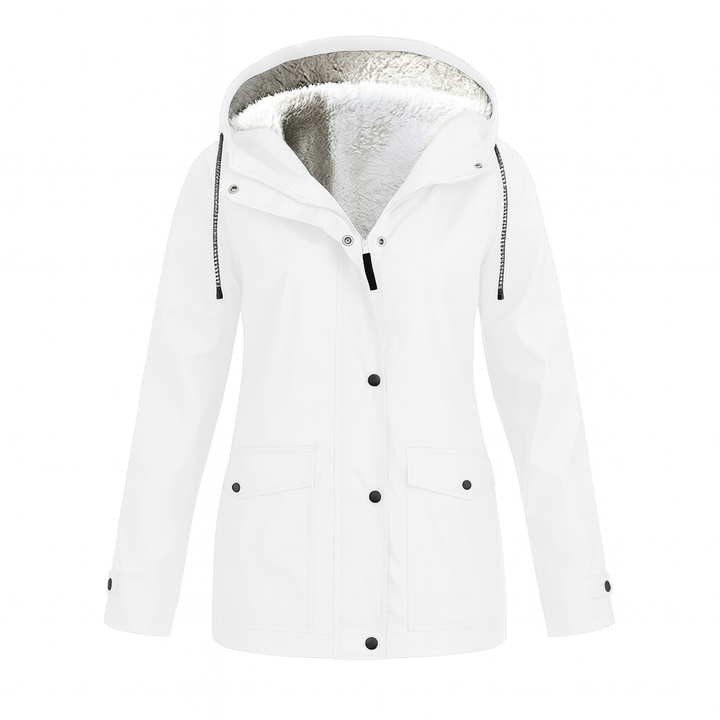 Warm women's winter parka, insulated and hooded for everyday wear. Ideal casual coat for cold weather.