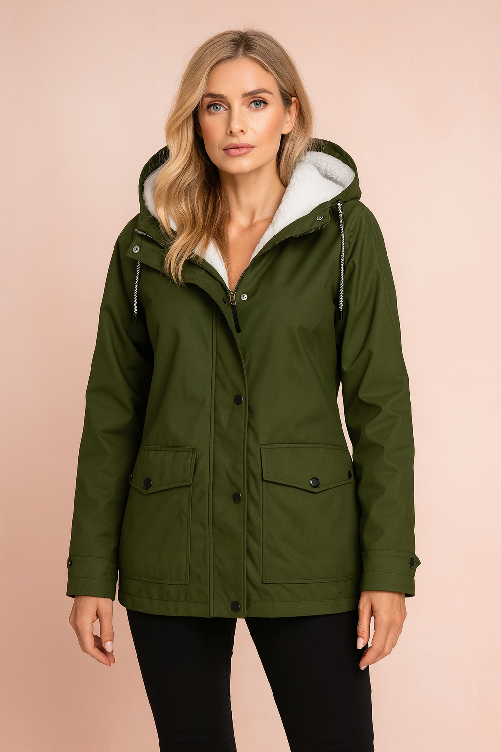 Stylish women's hooded parka, insulated for superior winter warmth. Perfect cozy outerwear for everyday use.