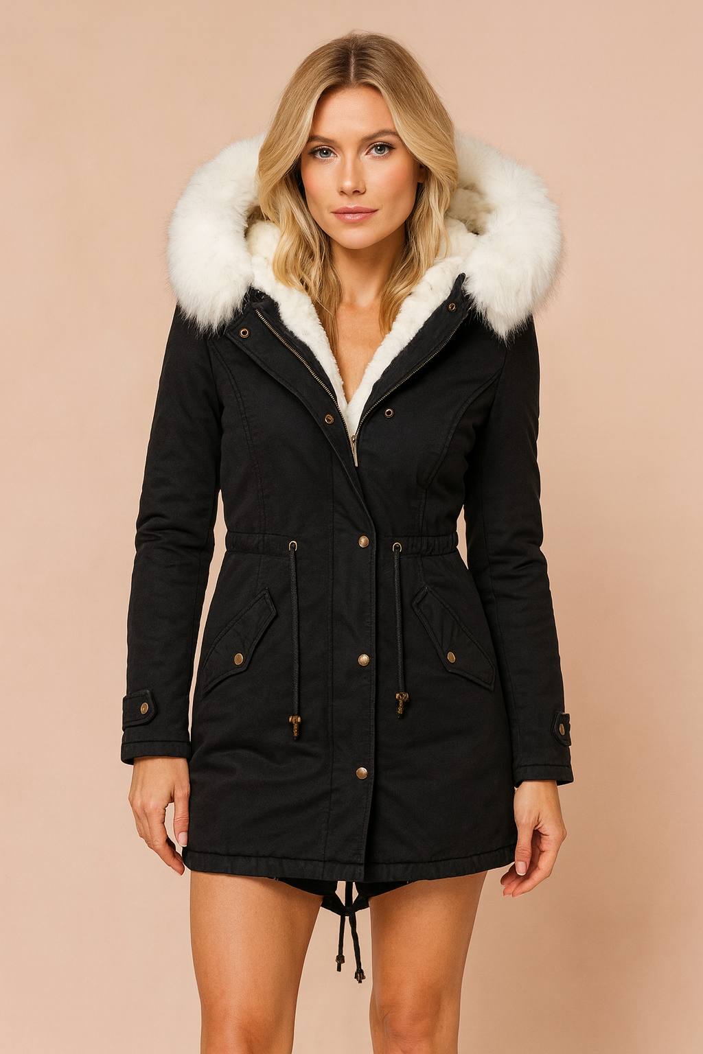 Women's insulated winter parka jacket for ultimate warmth. Hooded, long design perfect for cold weather outdoor apparel.