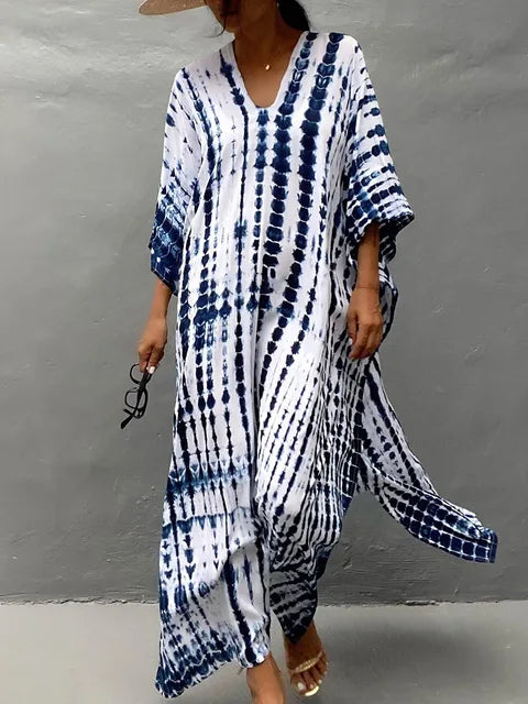Bohemian Janne caftan maxi dress, offering a loose and comfortable summer style.