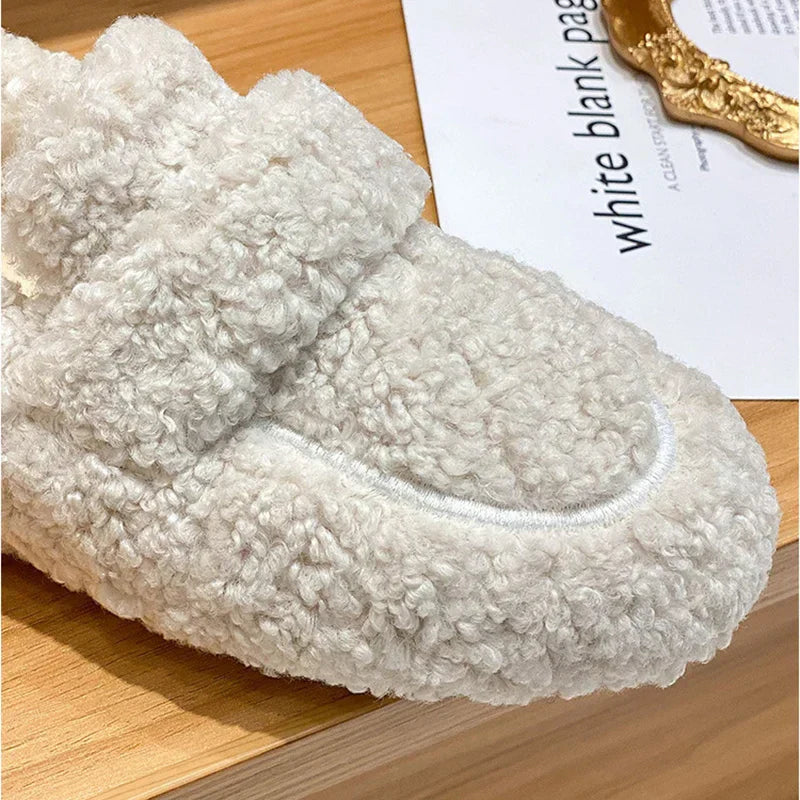 Comfortable Lana Teddy women's loafers. Easy slip-on design provides cozy warmth & effortless style for casual wear.
