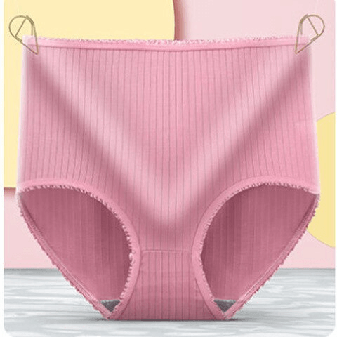 Ribbed silk-cotton leakproof women's briefs. Breathable & comfortable 3-pack for secure daily protection.