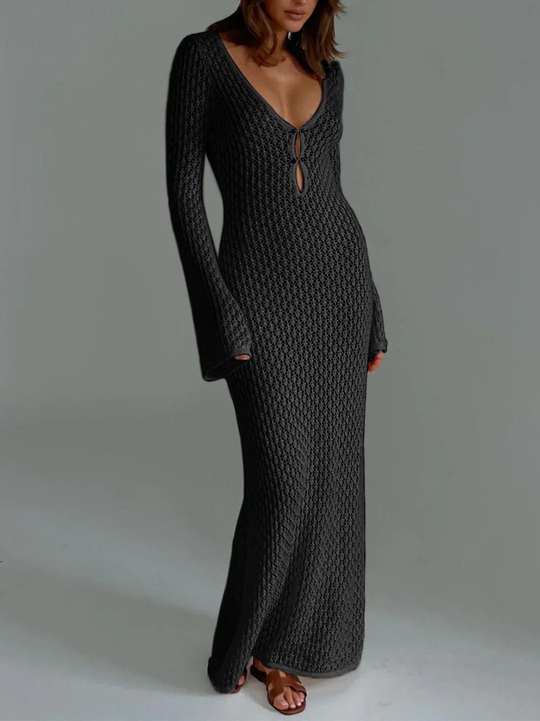 Lightweight women's beach cover-up dress, a must-have for summer vacation, poolside, and beach days.