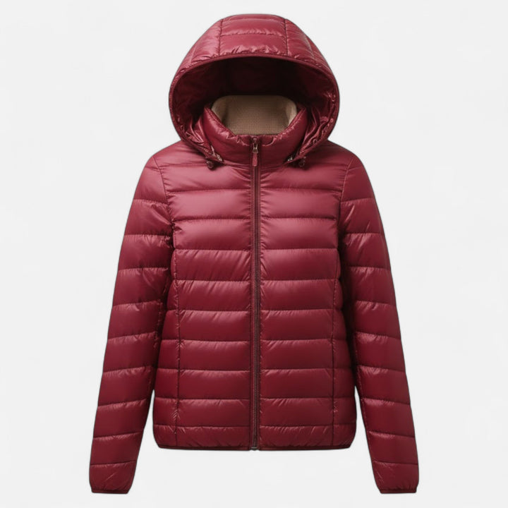 Women's everyday lightweight insulated jacket, warm & slim-fit for winter style.