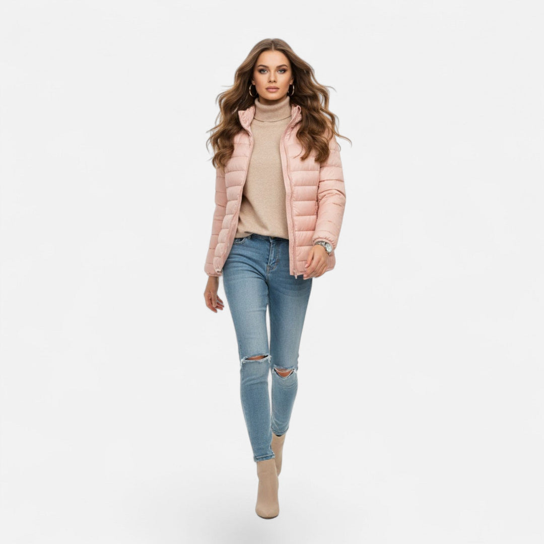 Slim fit women's warm winter jacket, insulated & lightweight for autumn/winter fashion.
