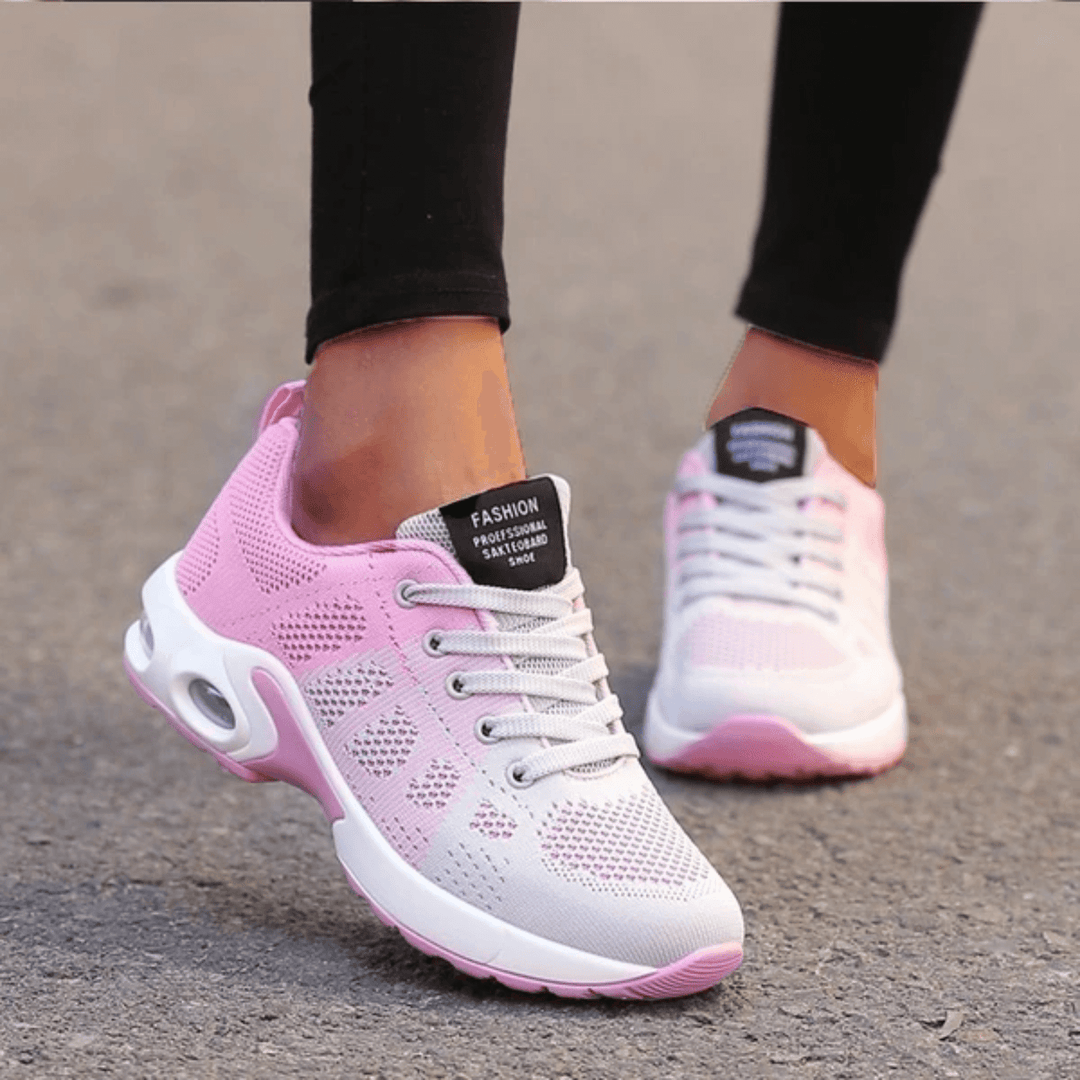 Supportive orthopedic women's shoes for active women. Lightweight comfort for running, walking & daily wear.
