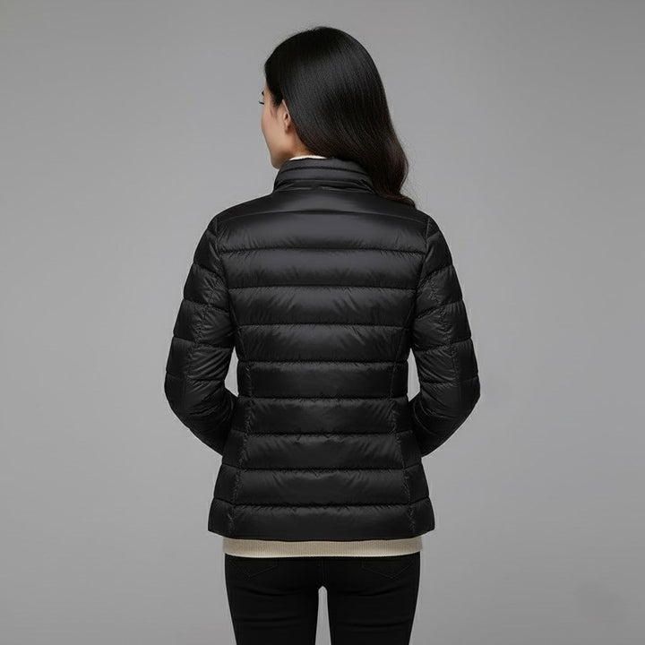 Stylish women's insulated jacket, a lightweight and functional winter outerwear choice
