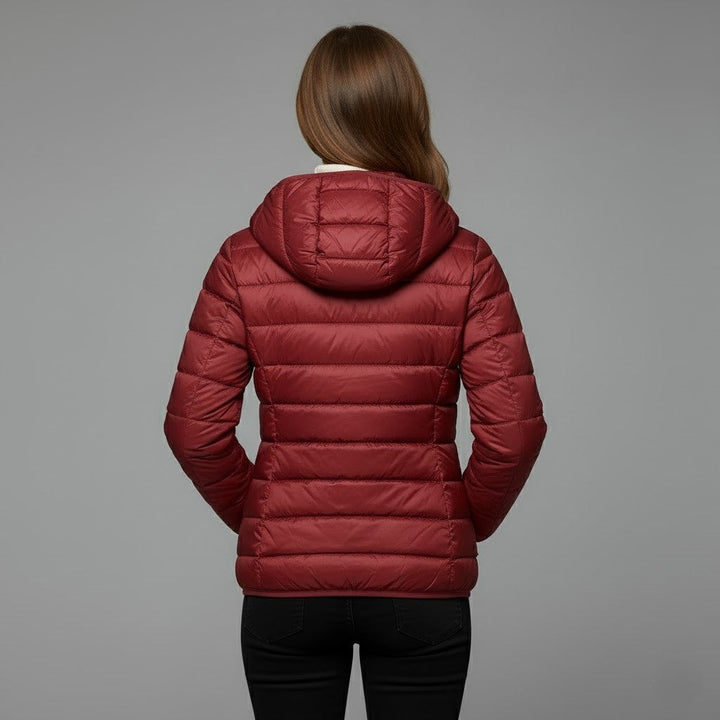Women's winter coat: a fashionable padded jacket with a cozy hood
