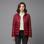 Burgundy Stand-up collar