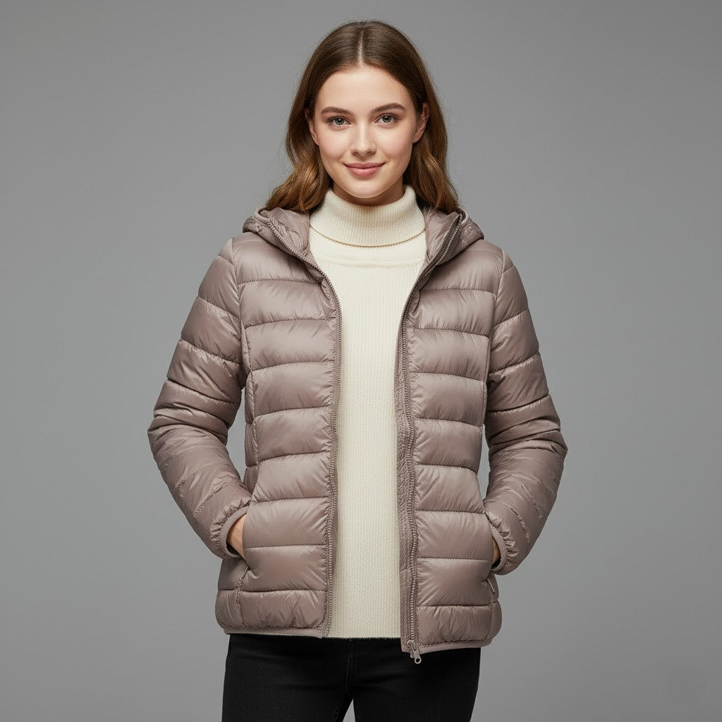 Lightweight women's padded jacket, designed for maximum comfort and style