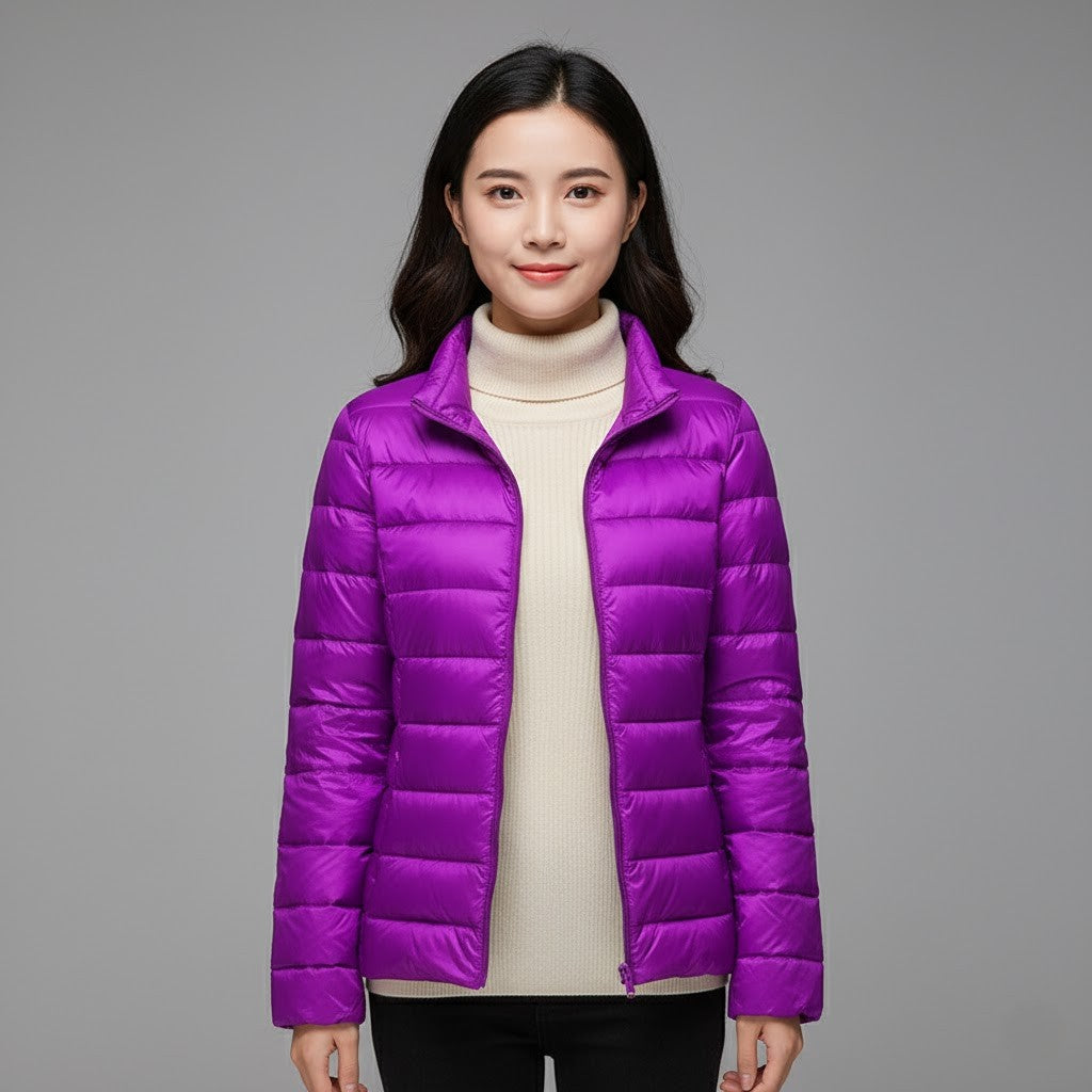 Lightweight women's padded jacket, easy to pack and perfect for travel