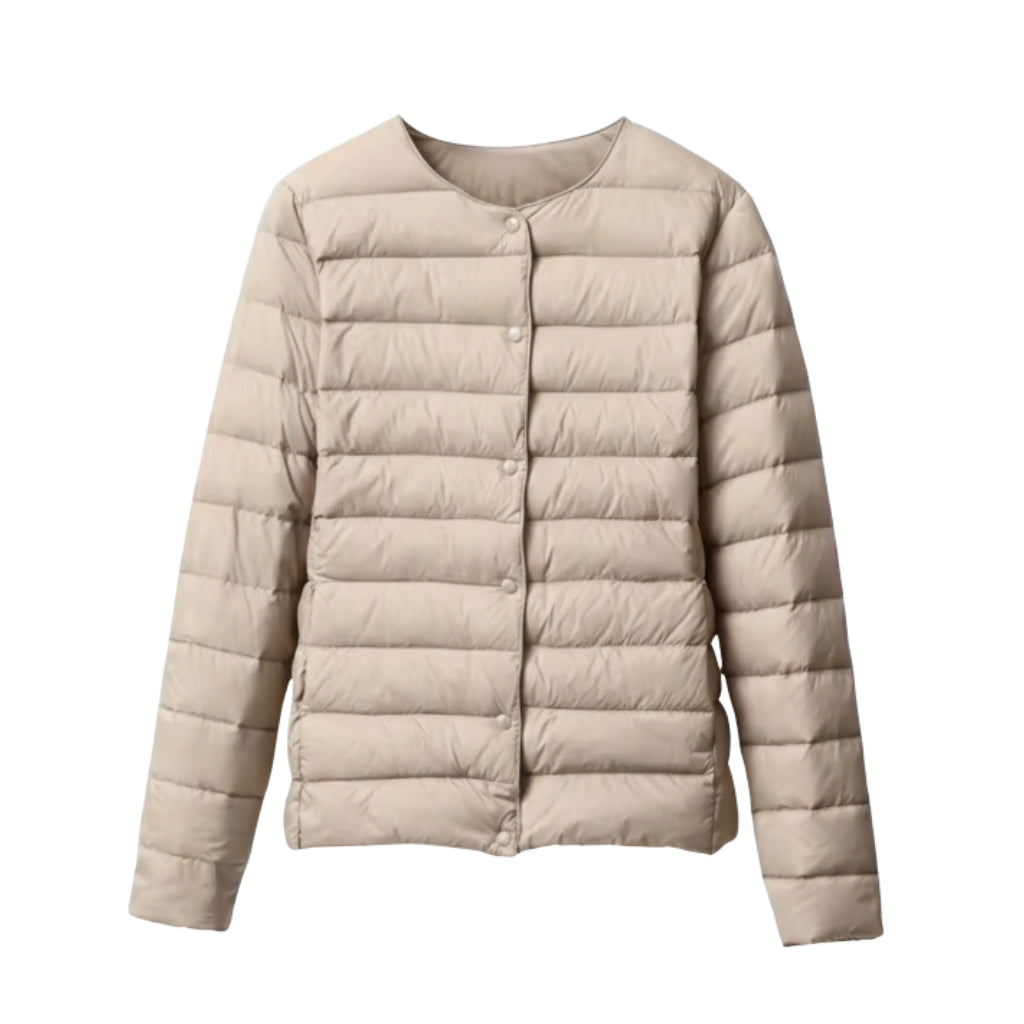 Stylish women's multicolor lightweight puffer jacket, diamond quilted for spring fashion
