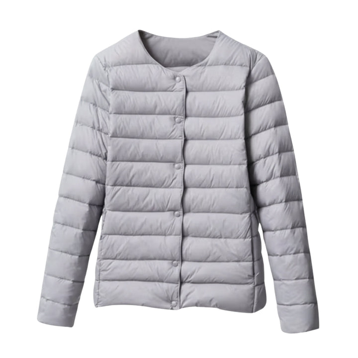 Women's spring fashion lightweight puffer jacket, quilted design in a bright hue