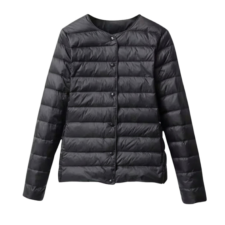 Women's casual spring jacket, a lightweight quilted puffer in an attractive fashion color