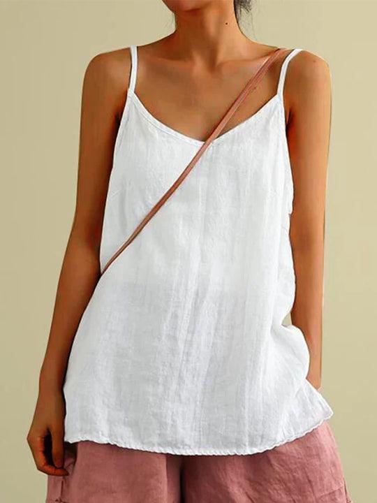 Women's lightweight spaghetti strap summer top, perfect for casual warm weather style.