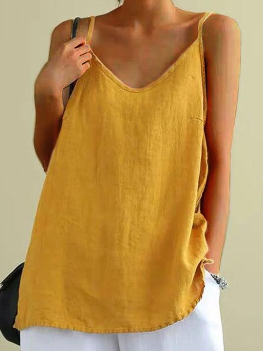 Comfortable women's lightweight spaghetti strap top, great as a versatile layering piece.