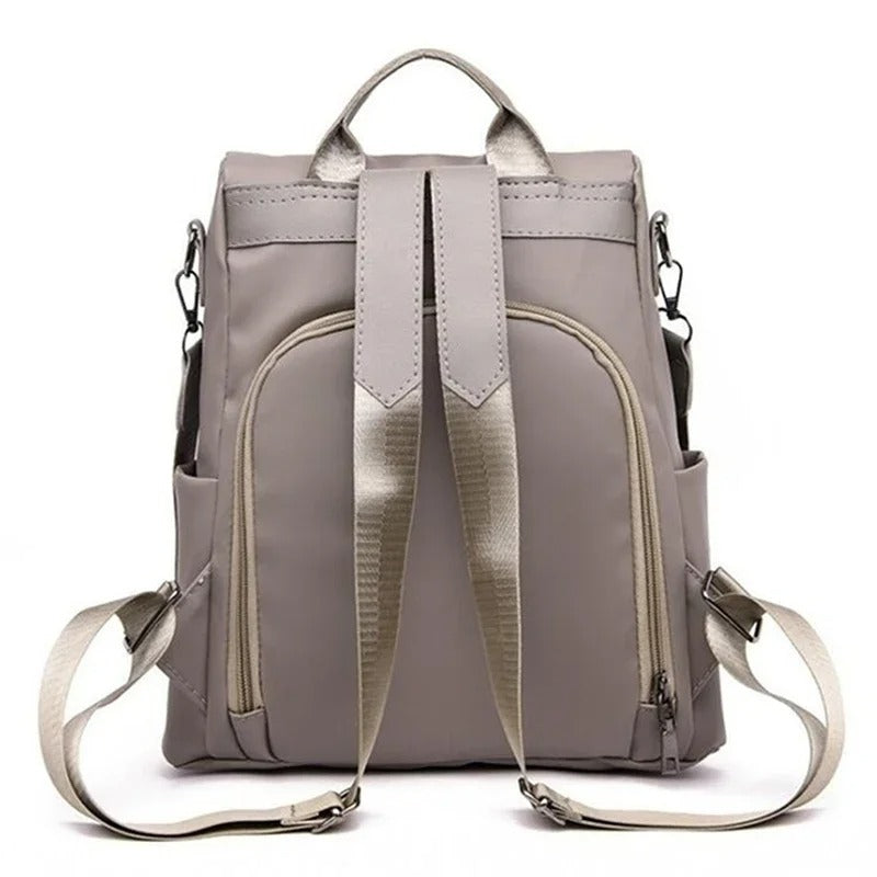Durable water-resistant nylon multi-way shoulder bag for women, lightweight & ideal for everyday carry.