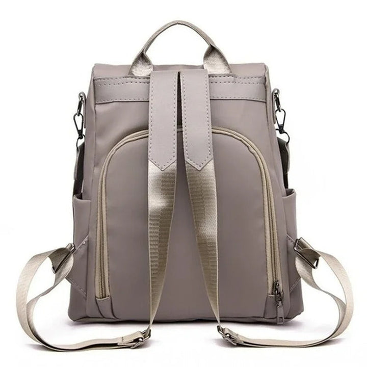 Durable water-resistant nylon multi-way shoulder bag for women, lightweight & ideal for everyday carry.