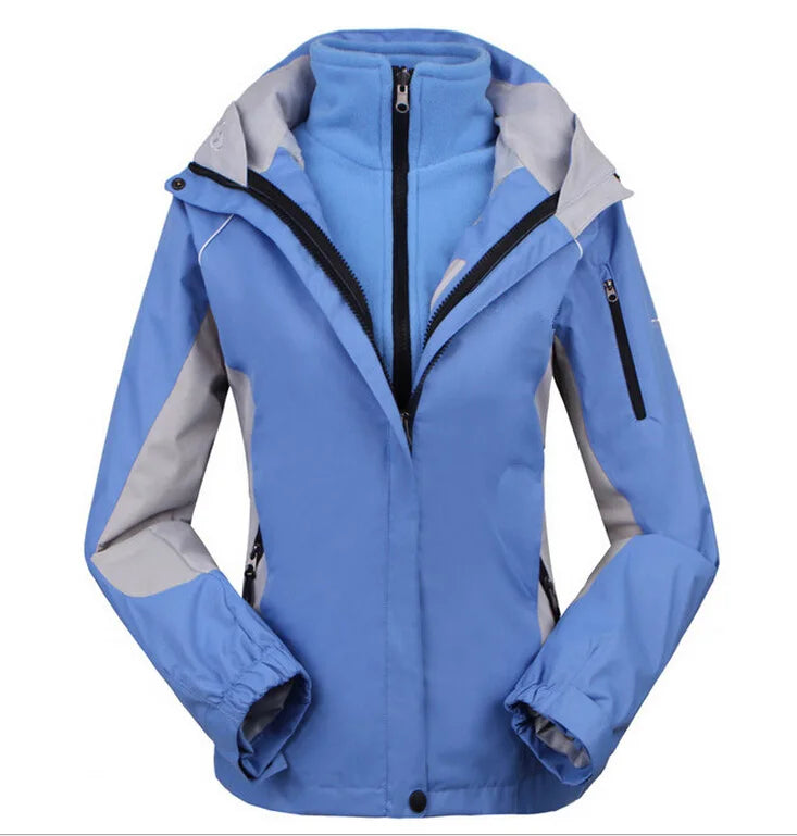 Close-up of the breathable fabric of a women's lightweight waterproof windbreaker, highlighting its quality.