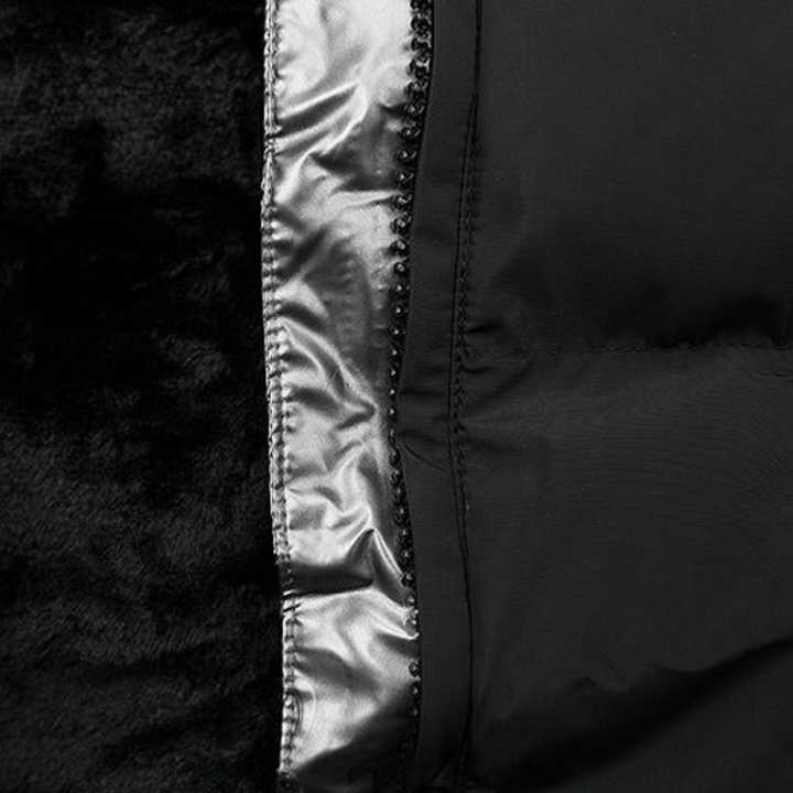 Lightweight women's waterproof winter coat with adjustable hood, grey, functional outerwear.
