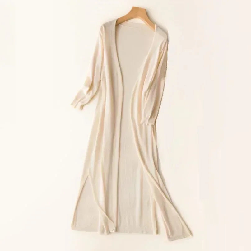 Women's long open front cardigan, an essential fashion staple for effortless style & outerwear.