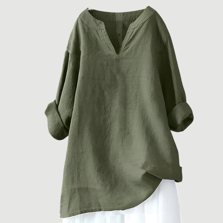 Oversized breathable women's top in light blue for comfortable casual styling