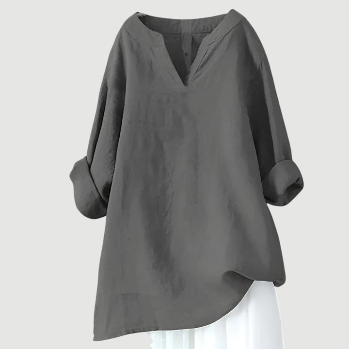 Women's casual oversized shirt in green, a breathable top for summer fashion