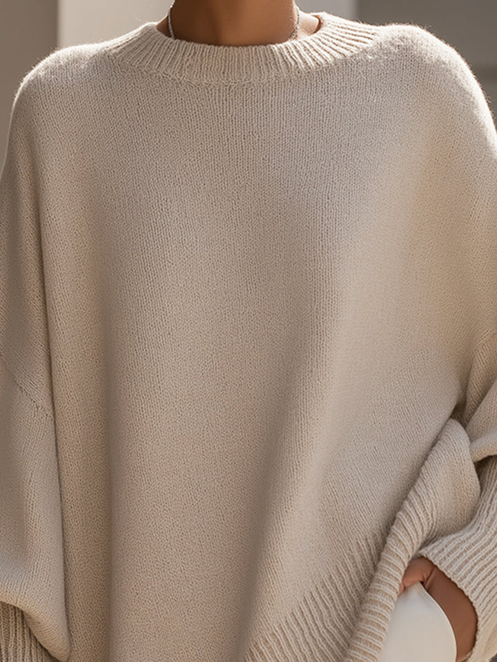 Comfortable women's wool blend sweater, loose fit, perfect for fall apparel and everyday wear