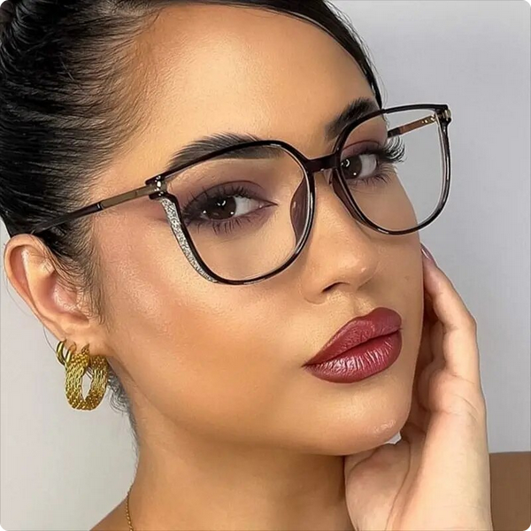 Women's luxurious reading glasses; comfortable, timeless design for daily vision aid & stylish accessory.