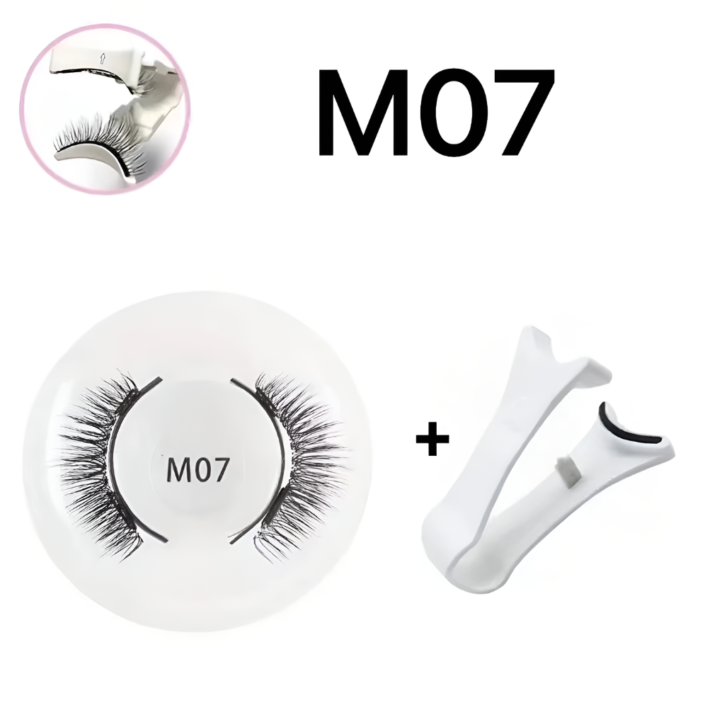 Open Women's Magnetic Eyelash Kit with precise tweezer and various lash styles for cosmetics