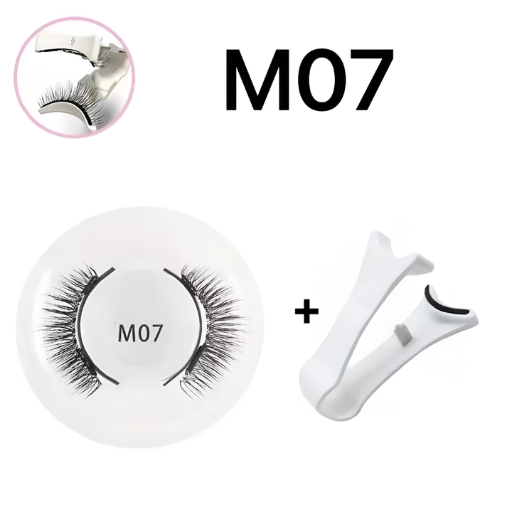 Open Women's Magnetic Eyelash Kit with precise tweezer and various lash styles for cosmetics