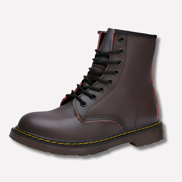Women's matte finish lace-up ankle boots for everyday style. Durable and versatile fall/winter footwear.