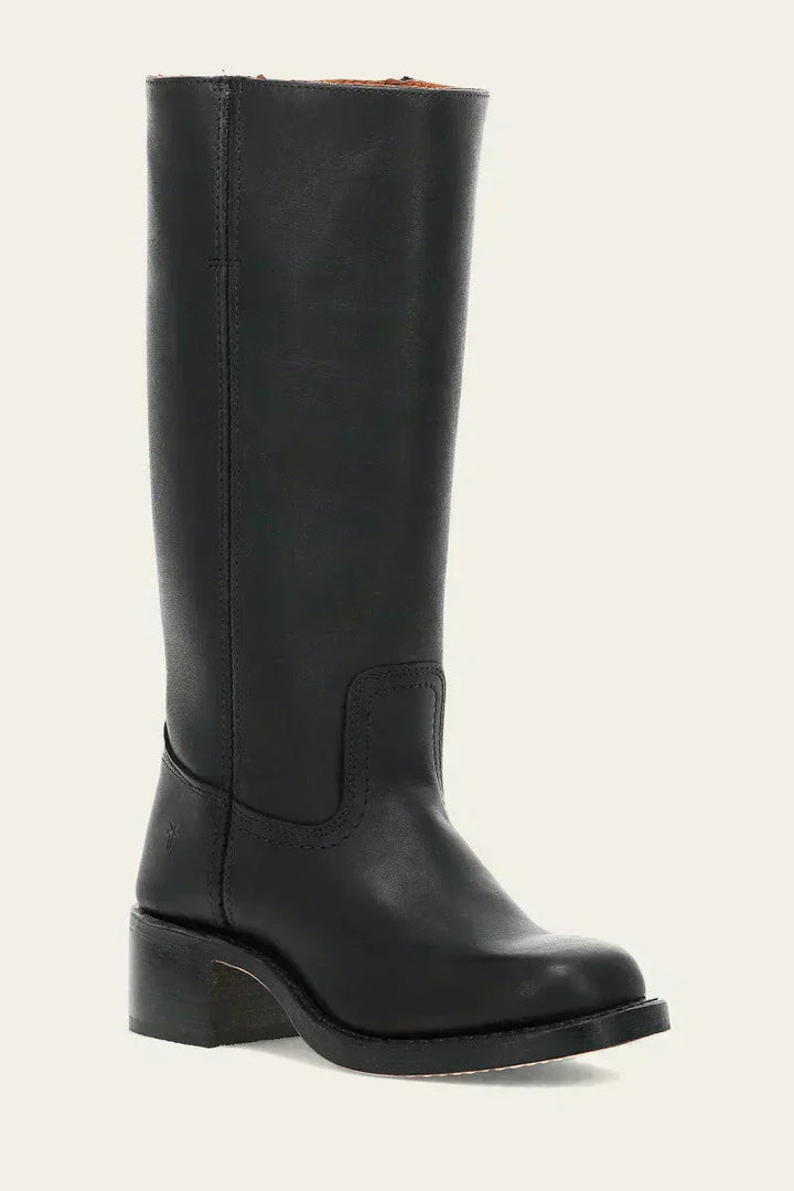Stylish mid-calf boots for women, perfect for fall. Block heel, closed toe, comfortable & trendy.