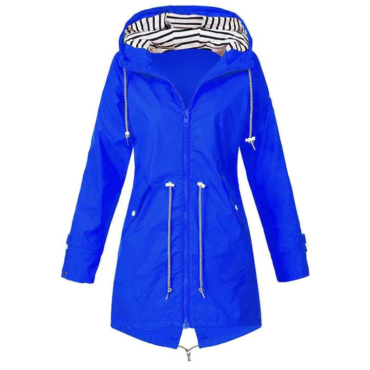 Modern women's outerwear: relaxed fit rain jacket, functional and fashionable windbreaker