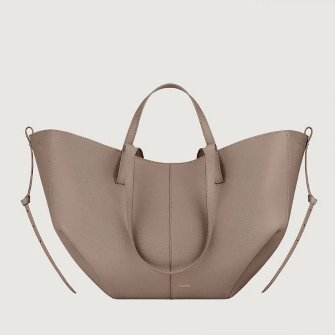 View of women's spacious modern everyday work bag, a stylish and practical shoulder tote