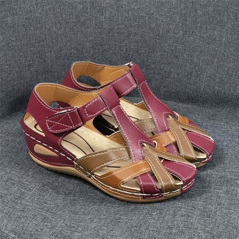 Stylish multi-strap women's comfort sandals for summer, offering supportive casual walking for everyday wear.