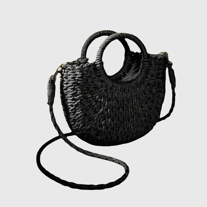 Elegant natural style tote bag for women, khaki and orange, suitable for summer outfits