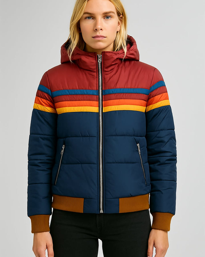 Women's navy lightweight waterproof rain coat, stylish spring outerwear