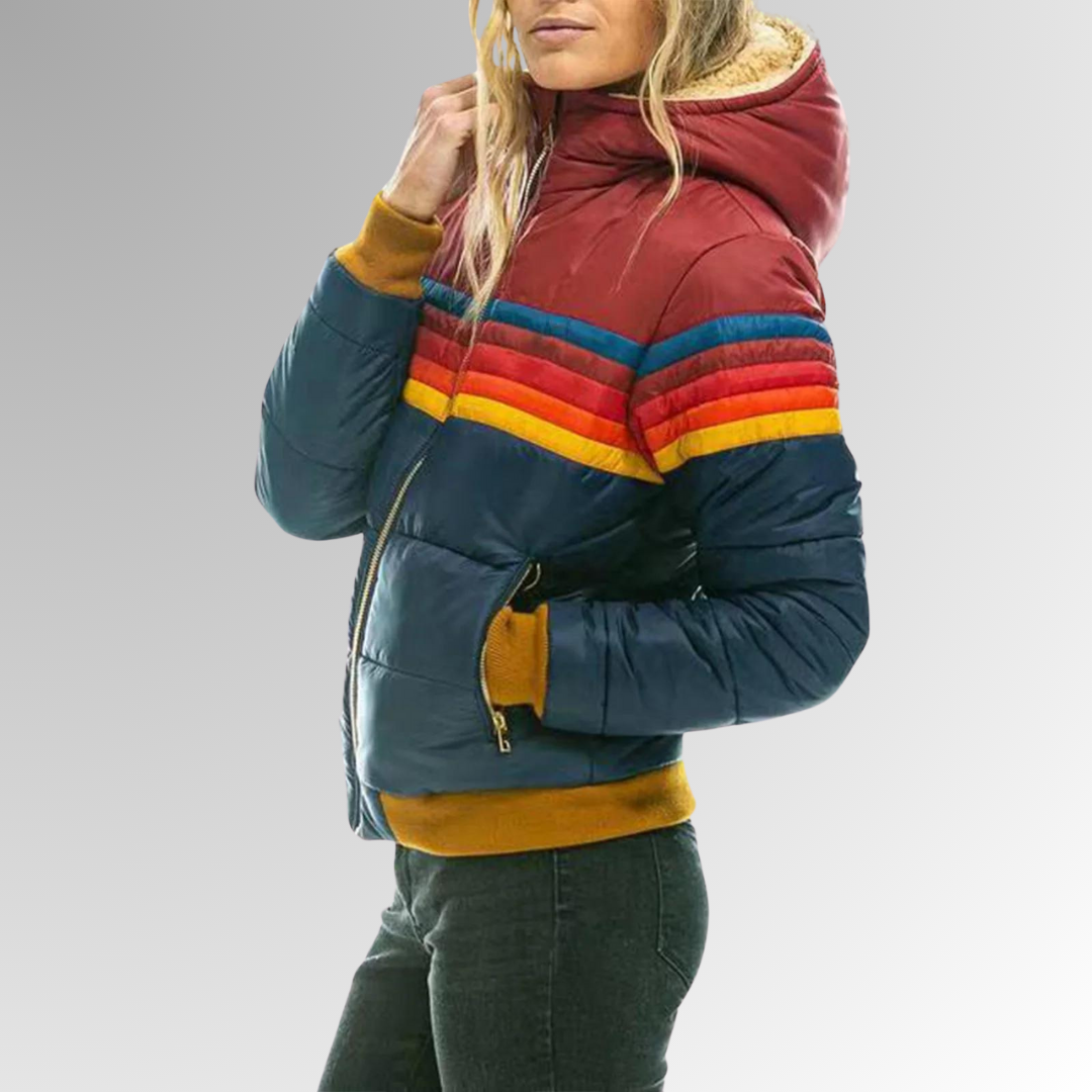 Lightweight navy women's rain jacket, fashionable and functional outerwear